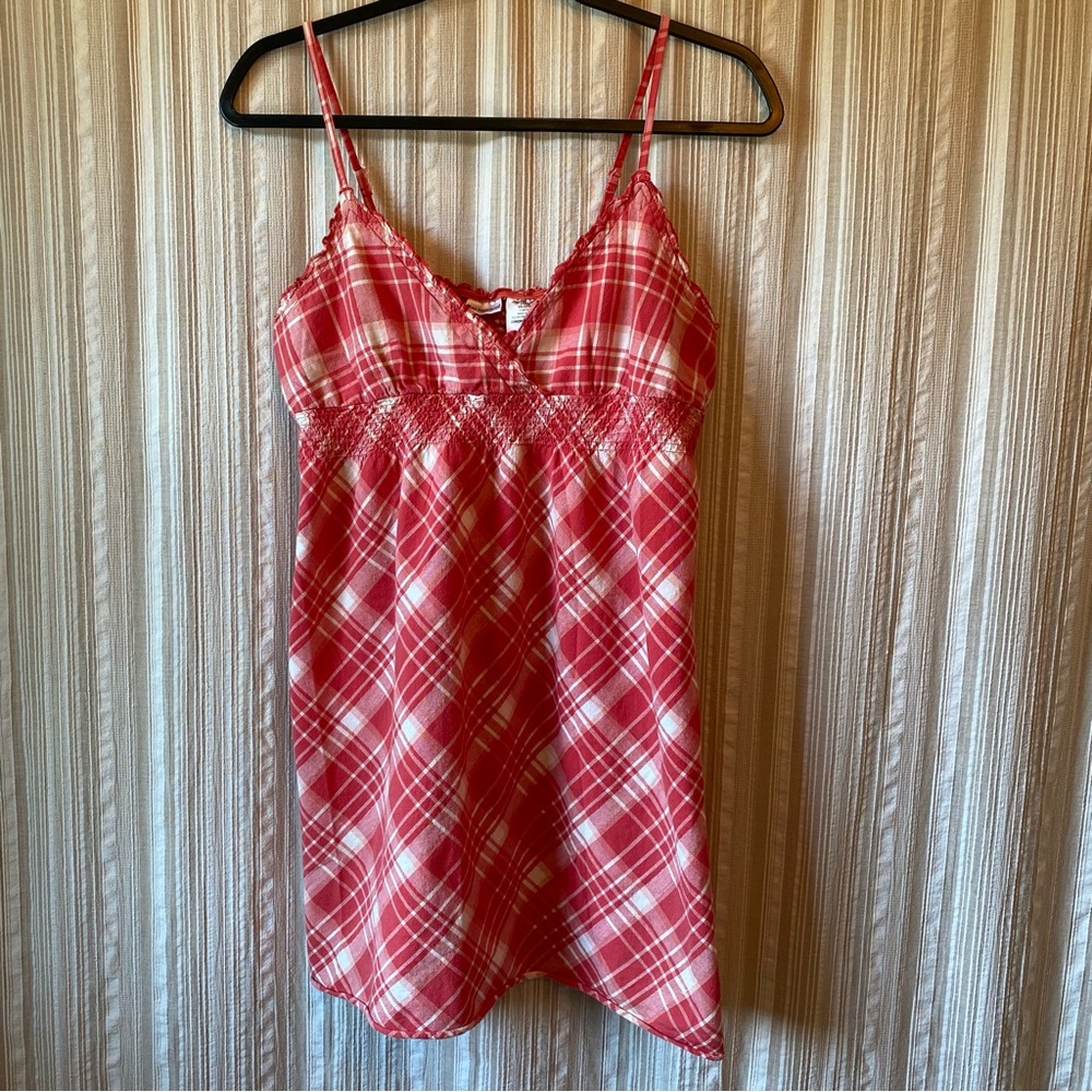 Women’s Plaid Spaghetti Strap Mini Dress